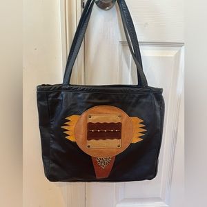 J. Foss Vintage leather shoulder handbag. 80’s and western inspired.
